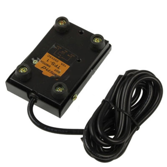 Foot control switch unit with cable and four screw terminals on black base