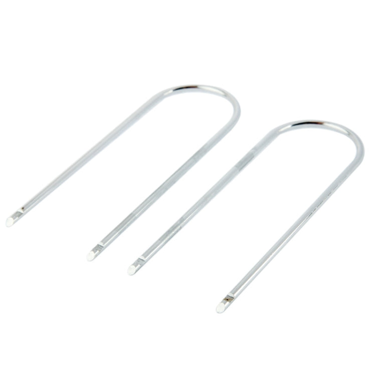 Silver metal hook tools with U-shaped ends, three-piece set