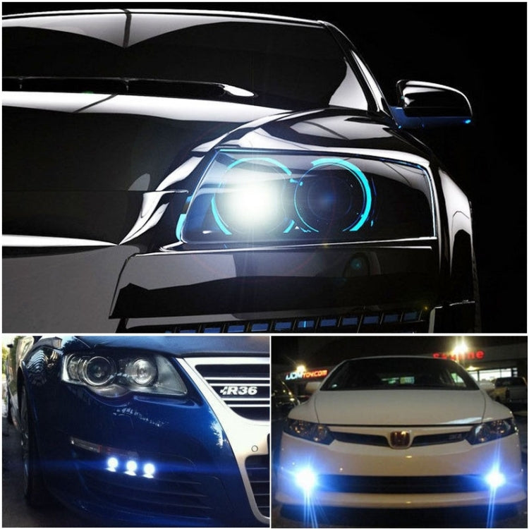 Pair of 2.5-inch waterproof LED eagle eye lights, cool white glow for 12V vehicles
