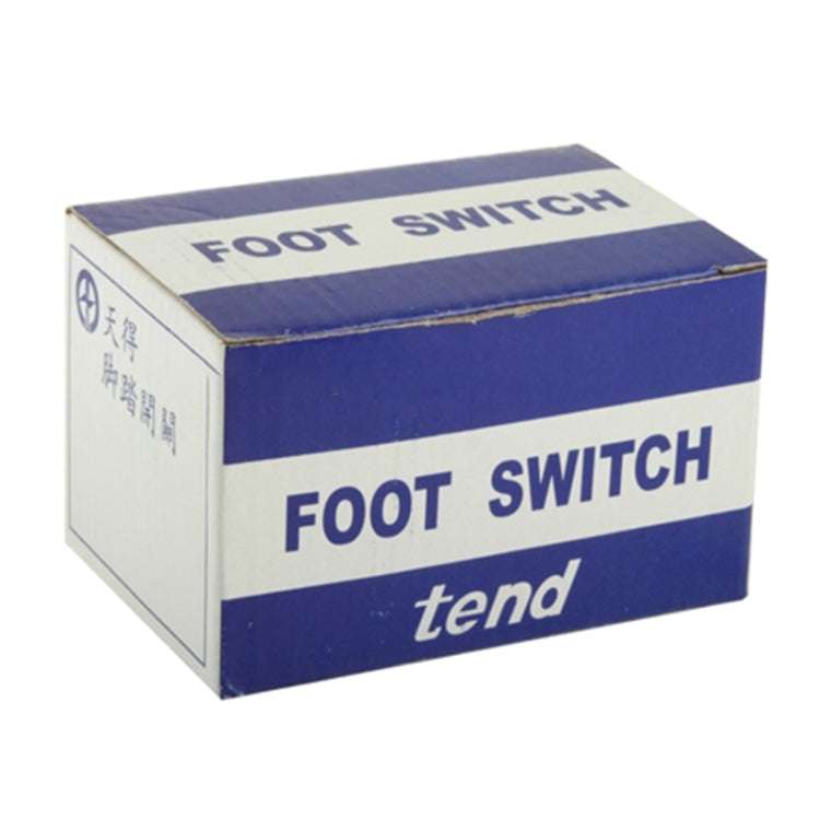 TFS-1 foot switch product box with blue and white "FOOT SWITCH" text