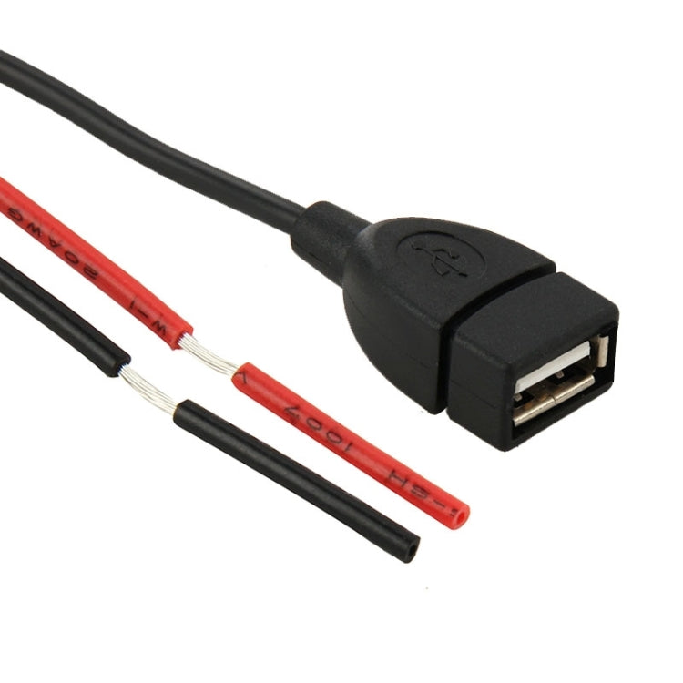 USB connector with red and black wires for car power step-down module