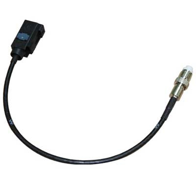 Fakra A to FME antenna adapter cable, black cable with Fakra A female and FME female connectors