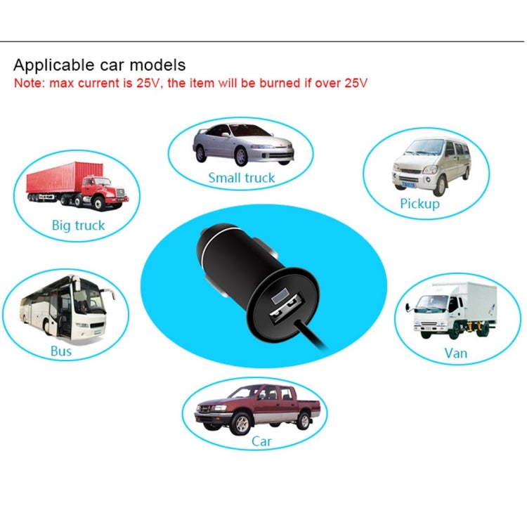 Black USB car Bluetooth FM transmitter adapter for use in vehicles