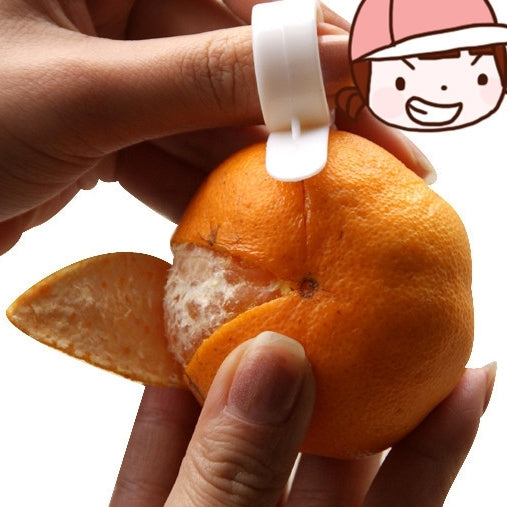 10pcs Ring Type Lemon Orange Tangerine Opener Peeler Peel Slicer Cutter Fruit Skin Remover Knife Helper, Random Color Delivery, 100 PCS Ring Type