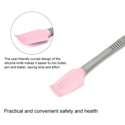 4 PCS Silicone Scraper Butter Spreader Knife Cake Smoother Cake Baking Tool, Silicone Scraper(Pink), Silicone Scraper(Blue)