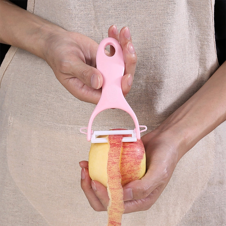 T Shaped Ceramic Skin Peeler with Durable ABS Handle, Random Color Delivery, T Shaped Peel Knife