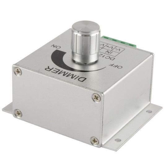 Aluminum Single Color Dimmer Switch LED Dimmer Controller for Strip Light DC12-24V, Output Current: 8A