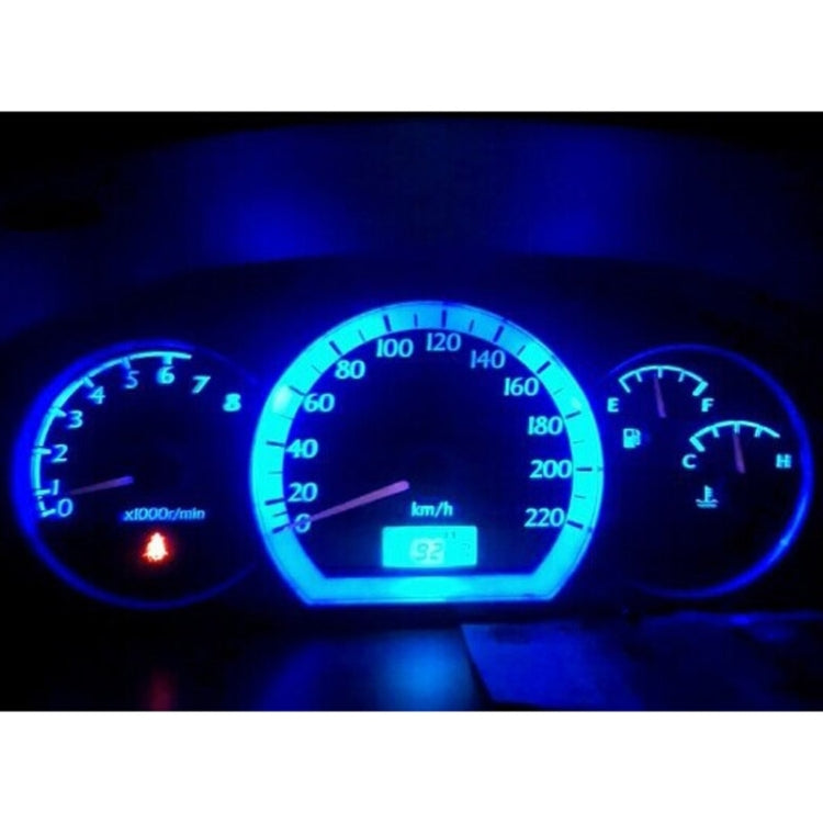 Vehicle dashboard gauges illuminated by LED bulbs