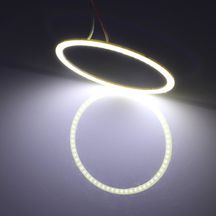 60mm LED angel-eye ring lights glowing white, oval halo and circular halo