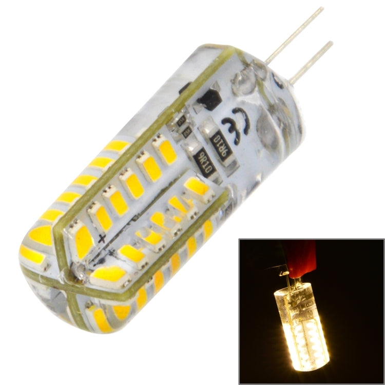 DC 12V SMD LED module with white LEDs, two-pin PCB; inset shows glowing bulb