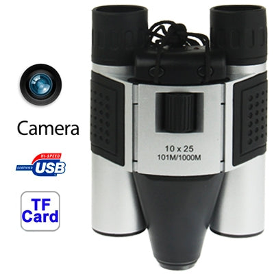 10×25mm 5 in 1 (Binocular Camera + Video Camera + Digital Camera + PC Cam + TF Card Reader) Digital Camera Binoculars, Field of View: 101m/1000m, Size: 135 × 100 × 24mm, 10X25