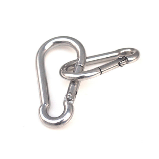 M6 Stainless Steel Carabiner Spring Hook Multi-tool Mountaineering Buckle Lock Camping Hook Rope, Inner Diameter: 5.8mm, M6