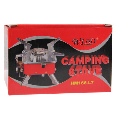 WILD camping stove retail box, HM166-L7 model, with product photo