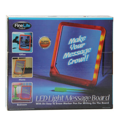 Retail box for LED light message board with colorful front panel and heart message