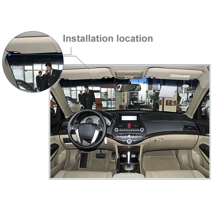 GPS antenna installation inside car cabin near dashboard