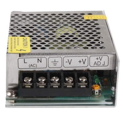 Front panel of DC 12V regulated power supply with terminal block and ADJ control