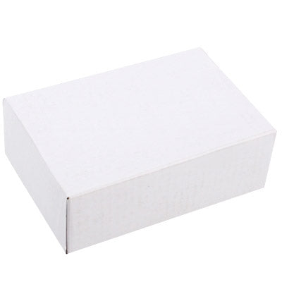 White rectangular power supply packaging box