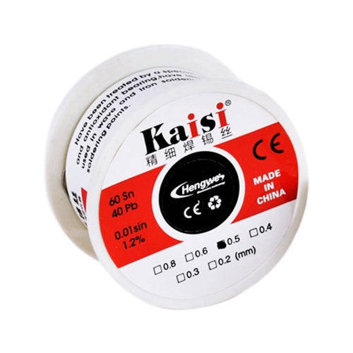 Kaisi 0.5mm Rosin Core Tin Lead Solder Wire for Welding Works, 50g, 0.5mm 50g