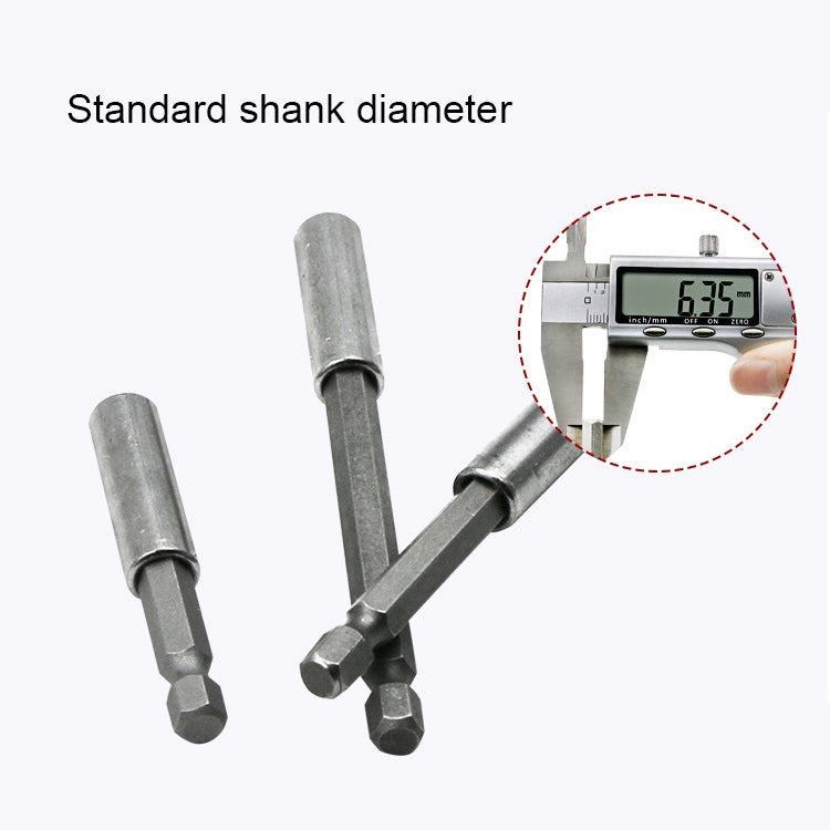 Magnetic drill extension rods with standard shank diameter, 60mm size