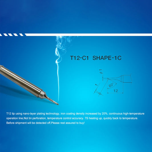 QUICKO T12-C1 Lead-free Soldering Iron Tip, T12-C1, T12-C4, T12-CF4