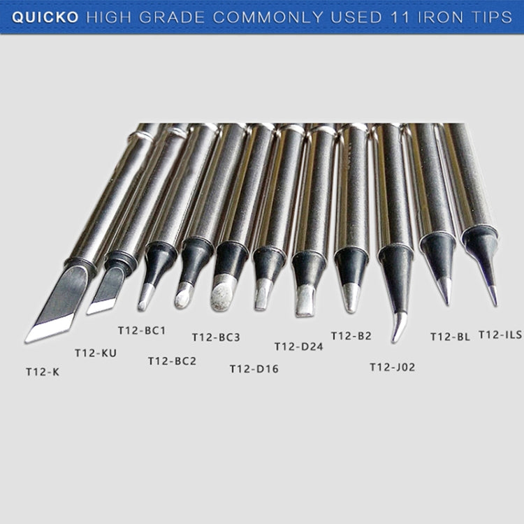 QUICKO T12-KU Black Welding Lead-free Soldering Iron Tip, T12-KU