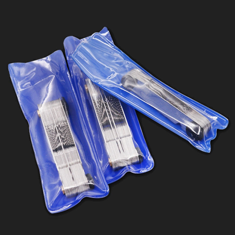Thread gauge blade pack in blue sealed sleeves