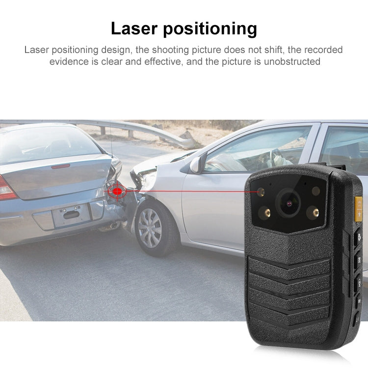 Black mini DVR in front of cars with laser positioning alignment