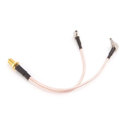 RG316 SMA female to TS9/CRC9 extension cable, pink coax with black ends
