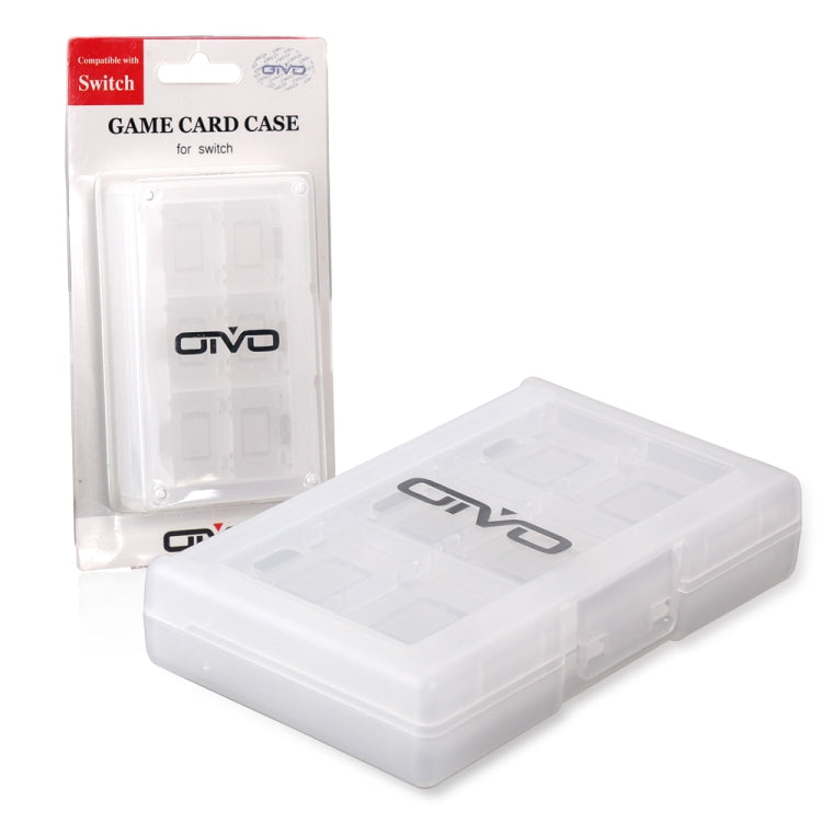OIVO game card case holder for Nintendo Switch, clear white protective box