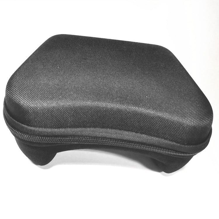 Nylon controller storage bag, closed textured shell with zipper trim, dark
