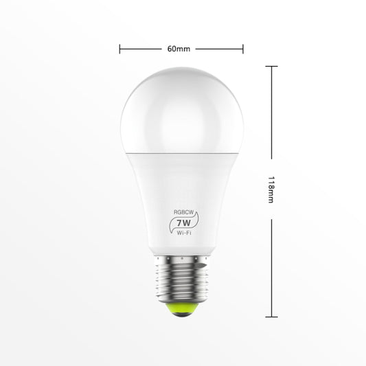 7W E27 RGBCW WIFI LED smart bulb wireless smart home automation light