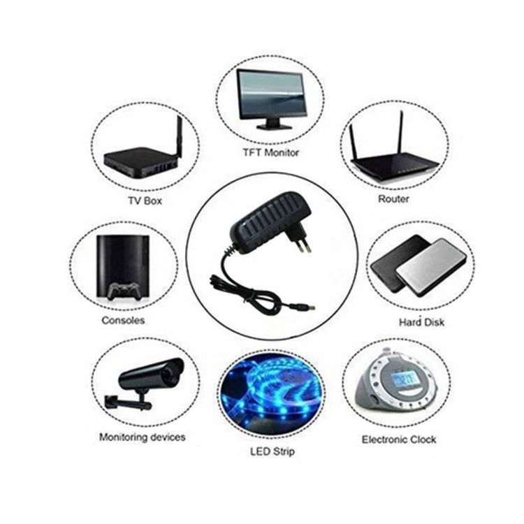 IC power adapter with cable for router, monitor, console, and clock