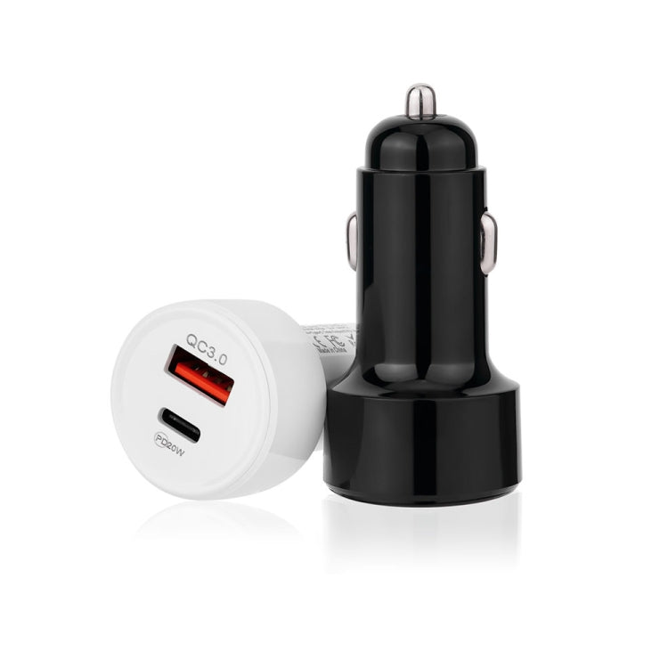 TE-P31 PD 20W USB-C / Type-C + QC3.0 18W USB Fast Car Charger
