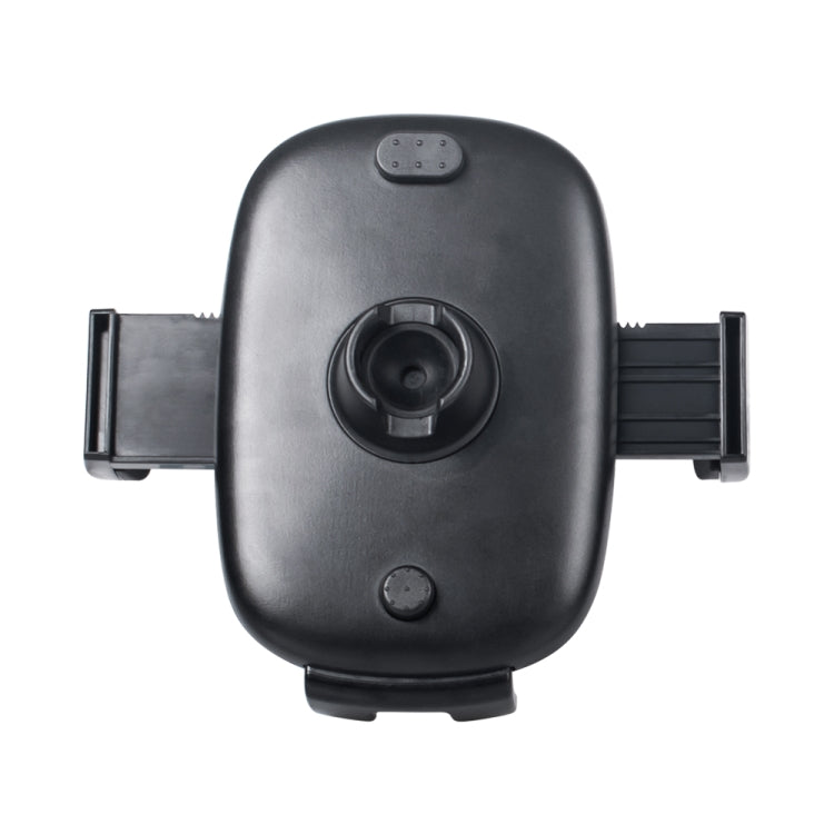 Black suction-based windshield phone holder back view with central adjustment knob