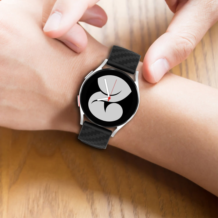 20mm Carbon Fiber Striped Silicone Strap, For Amazfit BIP Lite