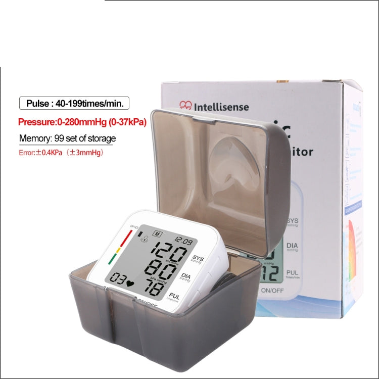 Digital wrist blood pressure monitor set with LCD display and included box
