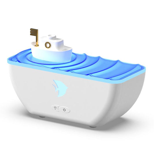 Ultrasonic Humidifier Creative Little Boat Aromatherapy Diffuser, Little Boat