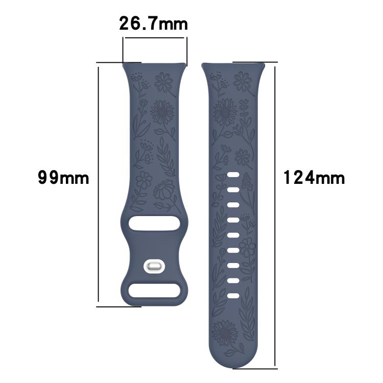 Sunflower Pattern Butterfly Buckle Silicone Watch Band, For Xiaomi Band 10 Pro / Redmi Watch 6 / 5