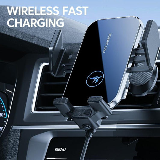X14 15W Qi Wireless Car Charger 360-Degree Rotatable Air Vent Phone Holder, X14 (Black), X14 (Silver)