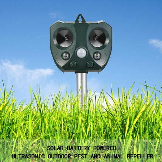 Outdoor Ultrasonic Solar Animal Repeller Pest Mouse Repeller Sensor Garden Bird Cat Dog Fox Repellent Keep Animals Away, Repellent