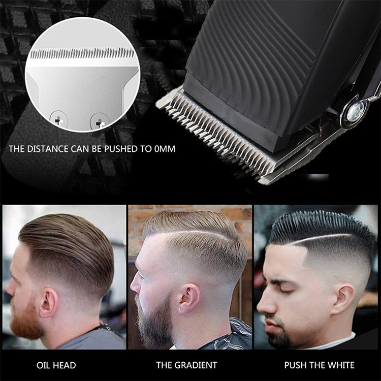 Fade and gradient haircut examples with clipper blade length setting