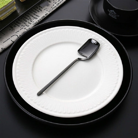 Stainless Steel V-shaped Wall Hanging Design Simple Coffee Spoon Fork Creative Long Handle Stirring Tableware, Spoon Steel Color, Fork Steel Color, Spoon Black, Fork Black, Spoon Gold, Fork Gold, Spoon Rose Gold, Fork Rose Gold