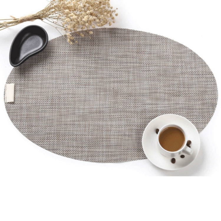 PVC Oval Shape Dining Table Mat Heat Insulation Non-Slip Placemats Disc Bowl Tableware Pads
