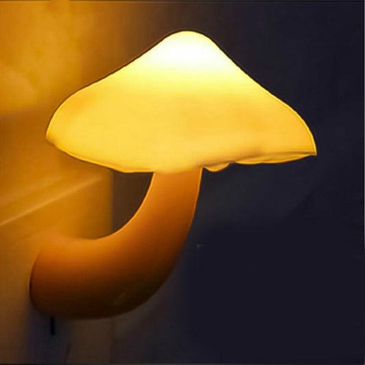 Mini Mushroom Shape LED Energy Saving Lamp Kids Baby Bedroom Mushroom Night light, EU Plug, EU Plug