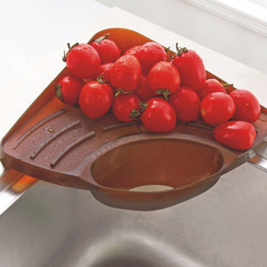 Practical Kitchen Sink Corner Storage Rack Sponge Holder Wall Mounted Tray