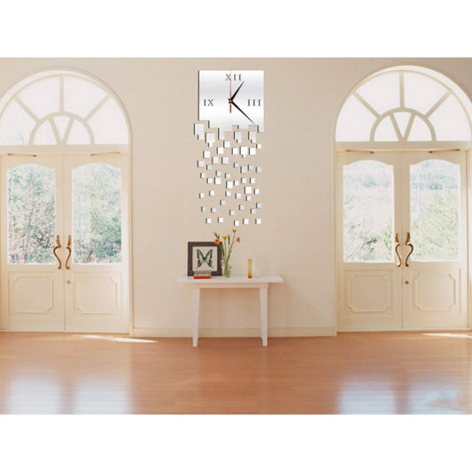 Mirror Clock Personality Wall Clock Three-dimensional Wall Decoration Mosaic Wall Clock