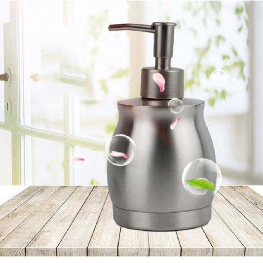 Stainless Steel Lotion Bottle Hand Soap Dispenser Hand Sanitizer Bottle, 390ml