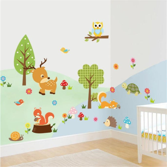 Simple DIY Forest Animals Owl Room Bedroom Background Voor Wall Stickers, Forest Animals
