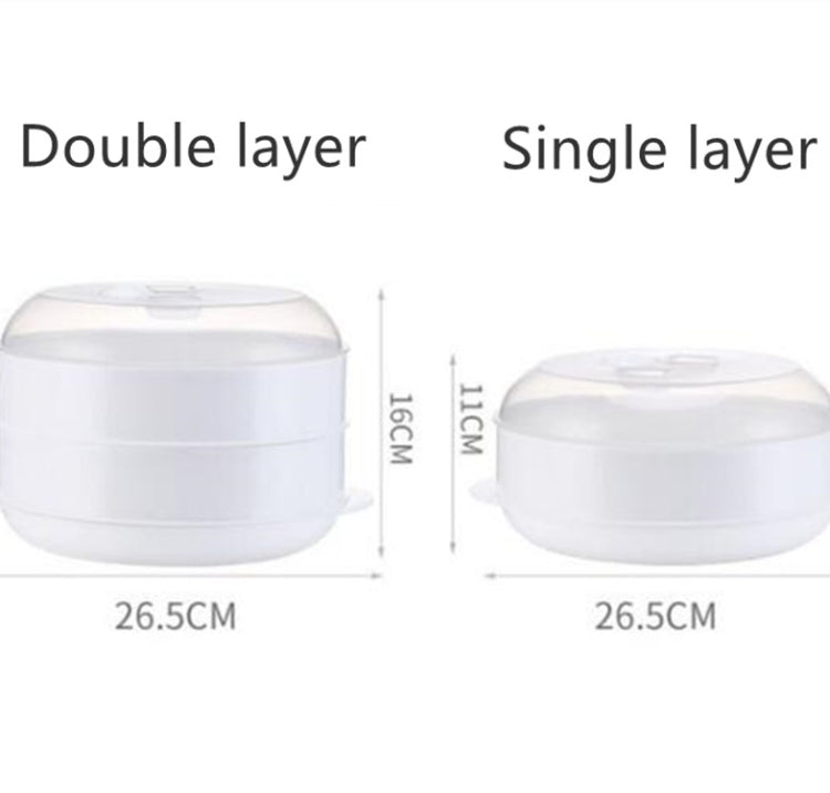 Microwave Steamer Cooker Steam Cooking Pot Accessories Vegetables Seafood Steamer, Single layer, Double layer