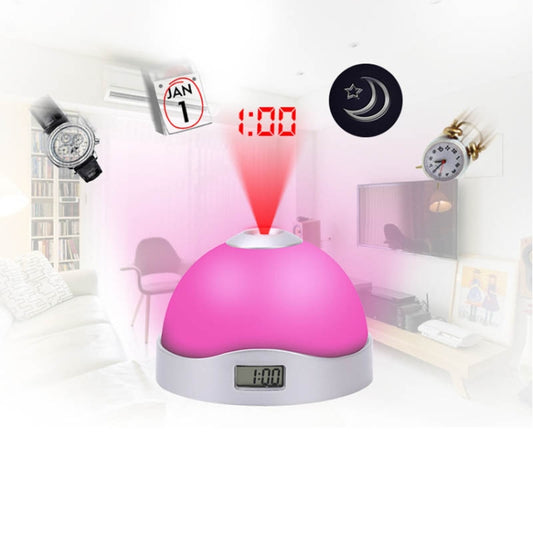 Lazy Magic Colorful Luminous Projection Clock LED Hemisphere Alarm Clock, Lazy Magic Clock